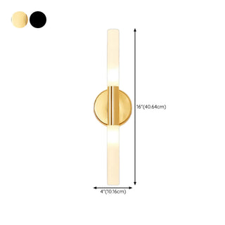ZOWALA - Minimalist White Glass Column Bathroom Vanity Light #size