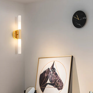 ZOWALA - Minimalist White Glass Column Bathroom Vanity Light Image - 2