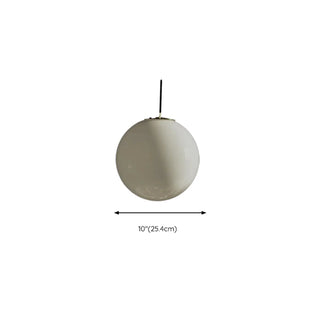 ZOWALA - Minimalist Globe Glass Living Room White Pendant Light #size