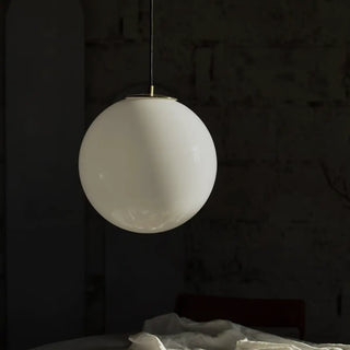 ZOWALA - Minimalist Globe Glass Living Room White Pendant Light Image - 3