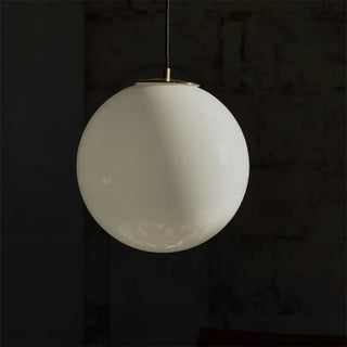 ZOWALA - Minimalist Globe Glass Living Room White Pendant Light Image - 4