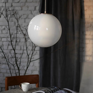ZOWALA - Minimalist Globe Glass Living Room White Pendant Light Image - 5