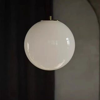 ZOWALA - Minimalist Globe Glass Living Room White Pendant Light Image - 6