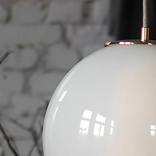 ZOWALA - Minimalist Globe Glass Living Room White Pendant Light Image - 8