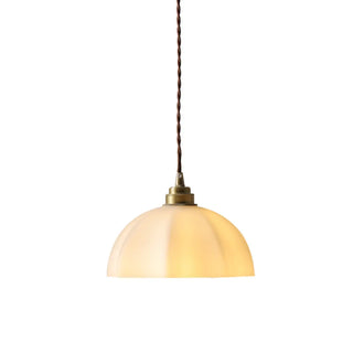 ZOWALA - Minimalist Gold White Glass Dome Pendant Light Image - 9