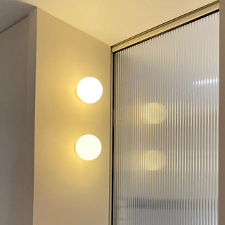 ZOWALA - Minimalist White Globe LED Wall Sconce Light Image - 2