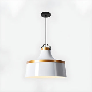 Minimalist Drum Matte Metal Dining Room Green Pendant Light Zawala Image - 8