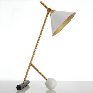 Unique Conical Metal Shade Globe Decor Table Lamp Zawala Image - 4