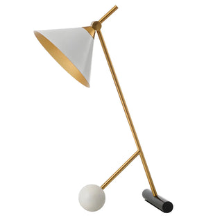 Unique Conical Metal Shade Globe Decor Table Lamp Zawala Image - 6