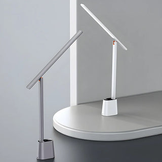 Minimalist White LED Linear Metal Bedroom Table Lamp Zawala Image - 8