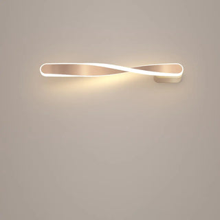 ZOWALA - Minimalist Rotating Wave Metal LED Vanity Wall Light Image - 14