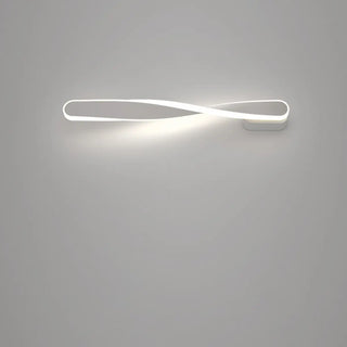 ZOWALA - Minimalist Rotating Wave Metal LED Vanity Wall Light Image - 15