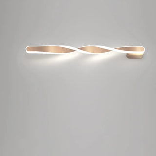 ZOWALA - Minimalist Rotating Wave Metal LED Vanity Wall Light Image - 20