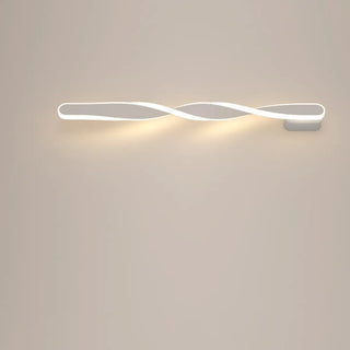 ZOWALA - Minimalist Rotating Wave Metal LED Vanity Wall Light Image - 24