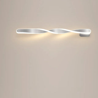 ZOWALA - Minimalist Rotating Wave Metal LED Vanity Wall Light Image - 25