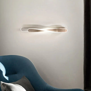 ZOWALA - Minimalist Rotating Wave Metal LED Vanity Wall Light Image - 3
