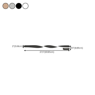 ZOWALA - Minimalist Rotating Wave Metal LED Vanity Wall Light Image - 33