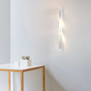 ZOWALA - Minimalist Rotating Wave Metal LED Vanity Wall Light Image - 4