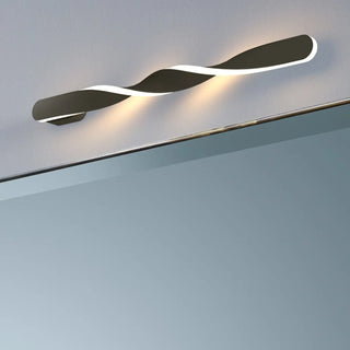 ZOWALA - Minimalist Rotating Wave Metal LED Vanity Wall Light Image - 5