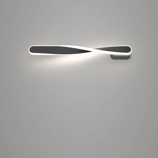 ZOWALA - Minimalist Rotating Wave Metal LED Vanity Wall Light Image - 6