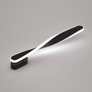 ZOWALA - Minimalist Rotating Wave Metal LED Vanity Wall Light Image - 9