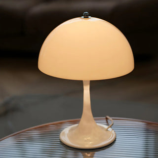 Minimalist White Dome Shade Glass Decorative Table Lamp Zawala Image - 2