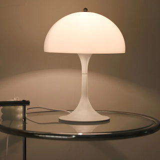 Minimalist White Dome Shade Glass Decorative Table Lamp Zawala Image - 6