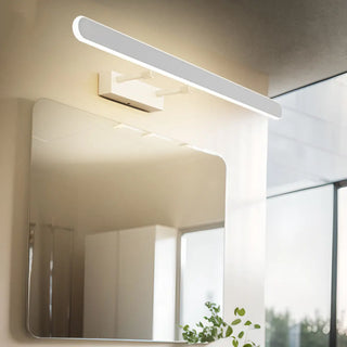 White Rectangular Silica Gel Wall Mounted Vanity Light Zawala Image - 2