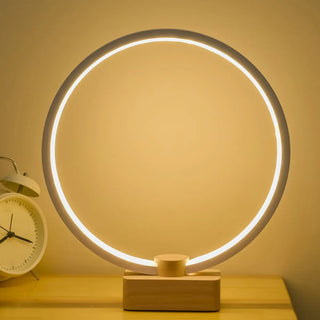 Modern Simple Oval LED Warm White Acrylic Table Lamp Image - 4