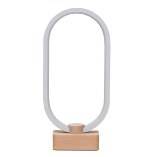 Modern Simple Oval LED Warm White Acrylic Table Lamp Image - 6