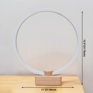 Modern Simple Oval LED Warm White Acrylic Table Lamp Image - 8