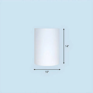Simple White Cylindrical Floor Lamp Landscape Lighting Zawala Image - 4