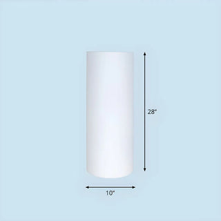 Simple White Cylindrical Floor Lamp Landscape Lighting Zawala Image - 5