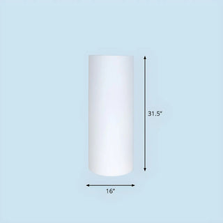 Simple White Cylindrical Floor Lamp Landscape Lighting Zawala Image - 7