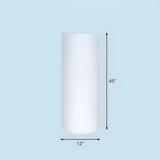 Simple White Cylindrical Floor Lamp Landscape Lighting Zawala Image - 9