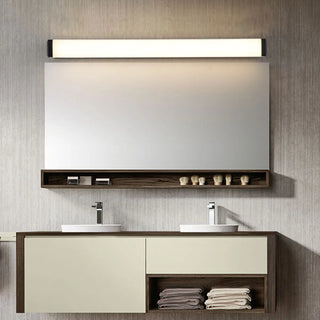 ZOWALA - Modern Black Rectangluar LED Bathroom Vanity Light Image - 1