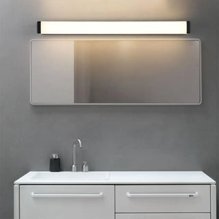 ZOWALA - Modern Black Rectangluar LED Bathroom Vanity Light Image - 2