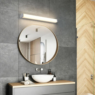ZOWALA - Modern Black Rectangluar LED Bathroom Vanity Light Image - 5