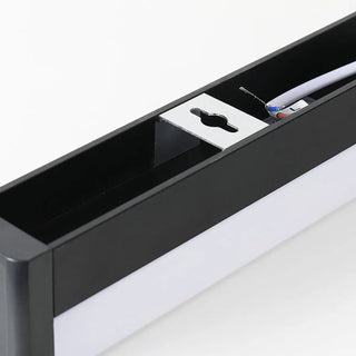ZOWALA - Modern Black Rectangluar LED Bathroom Vanity Light Image - 9