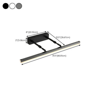 Modern Minimalist White Bathrooms LED Vanity Light Zawala Image - 49