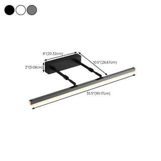 Modern Minimalist White Bathrooms LED Vanity Light Zawala Image - 50