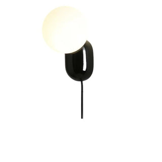Modern Minimalist White Globe Resin LED Wall Light Zawala Image - 17