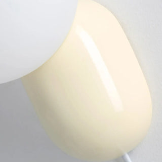 Modern Minimalist White Globe Resin LED Wall Light Zawala Image - 18