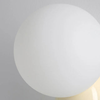 Modern Minimalist White Globe Resin LED Wall Light Zawala Image - 19