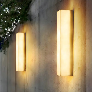 Minimalist Geometric Resin Outdoor Wall Light Fixture Zawala Image - 2