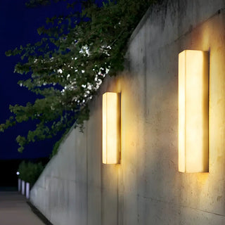 Minimalist Geometric Resin Outdoor Wall Light Fixture Zawala Image - 3