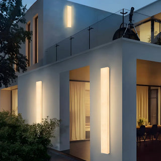 Minimalist Geometric Resin Outdoor Wall Light Fixture Zawala Image - 4