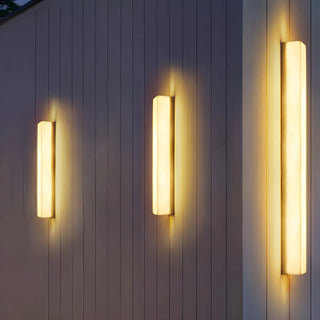 Minimalist Geometric Resin Outdoor Wall Light Fixture Zawala Image - 6