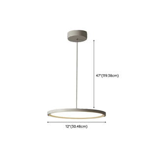 ZOWALA - Modern Round Acrylic Pendant Light Dining Room LED #size