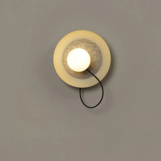 Minimalist White Shade Round Metal LED Wall Sconce Zawala Image - 11